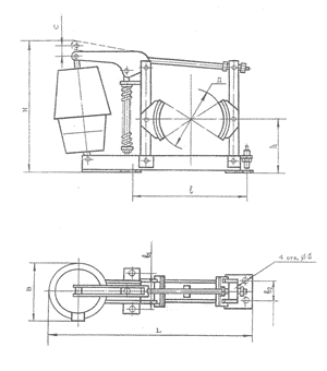 Тормоз колодочный ТКГМ-200(ТКГ-200)