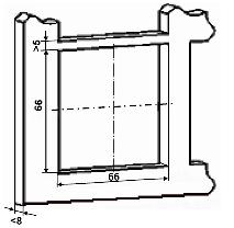 Посадочные места под щитовой тип установки приборов