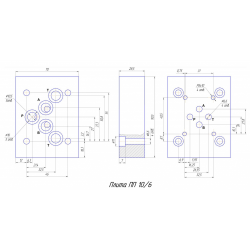 Плита переходная ПП 10/6 для гидрораспределителя фото 1