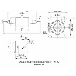 ПРОХОДНЫЕ ТРАНСФОРМАТОРЫ ТОКА ТПЛ-20 И ТПЛ-35 фото 1