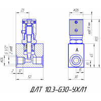Гидродроссель линейный ДЛТ 10.3-G30-УХЛ1 фото