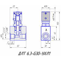 Гидродроссель линейный ДЛТ 6.3-G30-УХЛ1 фото