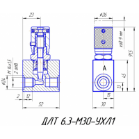 Гидродроссель линейный ДЛТ 6.3-М30-УХЛ1 фото