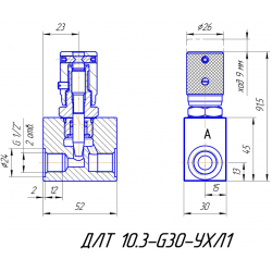 Гидродроссель линейный ДЛТ 10.3-G30-УХЛ1