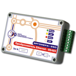 Преобразователь интерфейсов Ethernet - RS485 Эргомера - 260.802.RS485