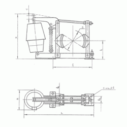 Тормоз колодочный ТКГМ-300 (ТКГ-300)