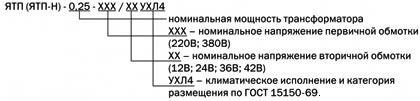 Ящик с понижающим трансформатором напряжения серии ЯТП (ЯТП-Н)