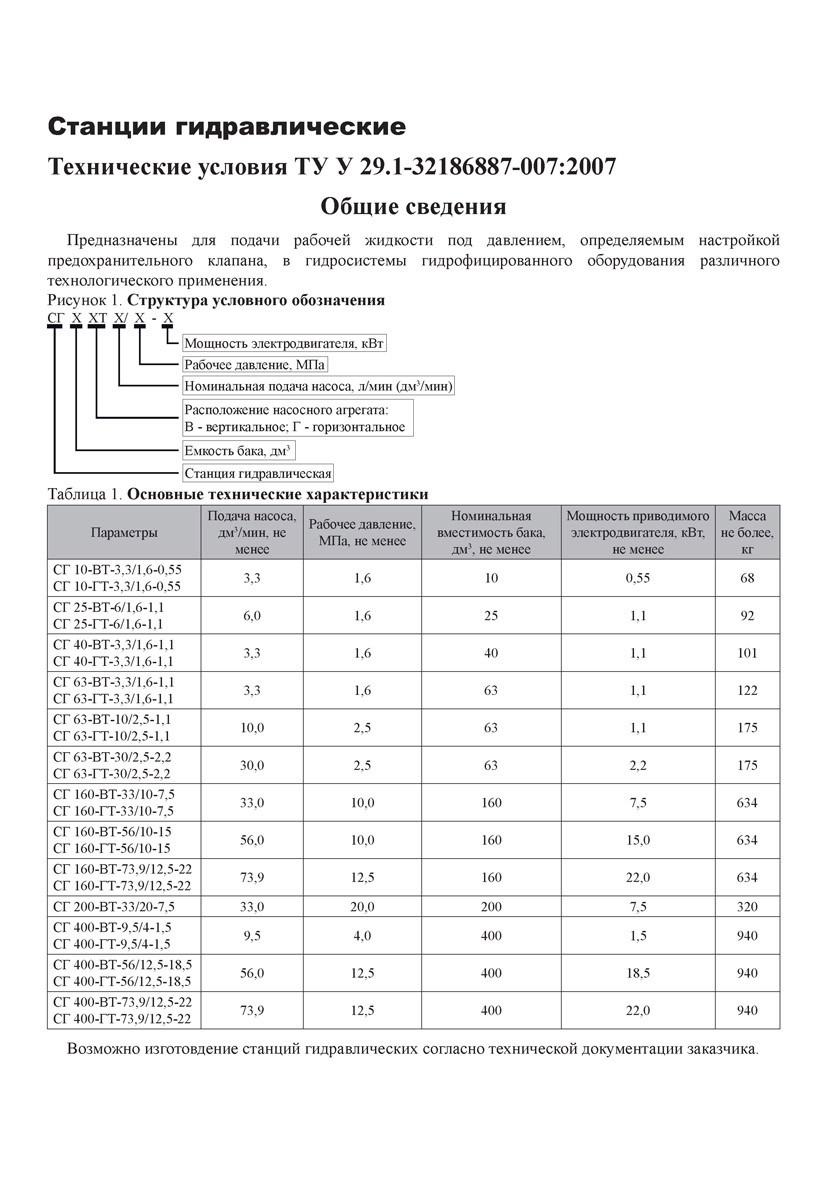 Станции гидравлические