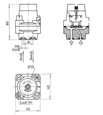 Габаритные размеры стабилизатора давления газа СДГ-116А