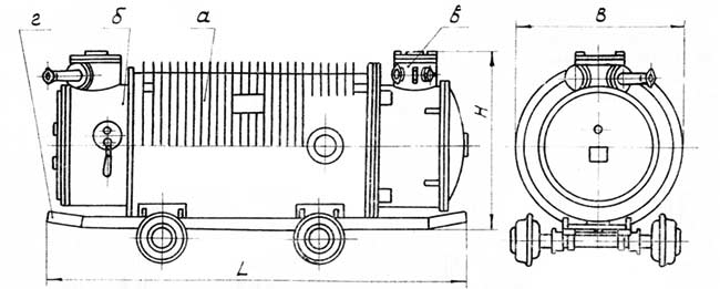 Габаритные размеры и масса подстанции ТСВП-100/6, ТСВП-160/6, ТСВП-250/6