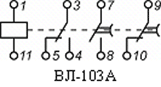Схема подключения и расположения выводов ВЛ-103А