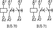 Схемы подключений и расположения выводов ВЛ-70, ВЛ-71